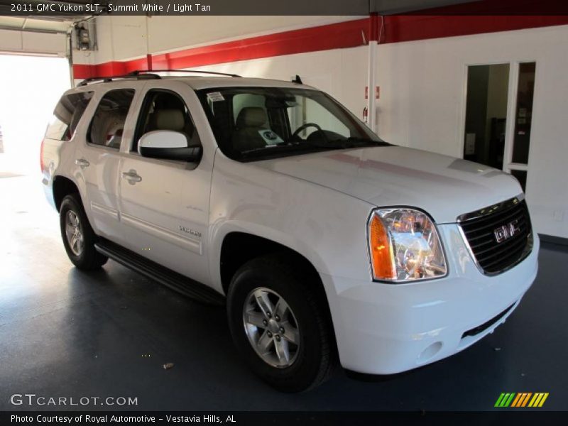 Summit White / Light Tan 2011 GMC Yukon SLT