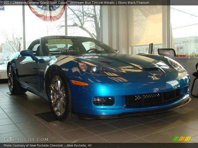 Jetstream Blue Tintcoat Metallic / Ebony Black/Titanium 2011 Chevrolet Corvette Grand Sport Coupe