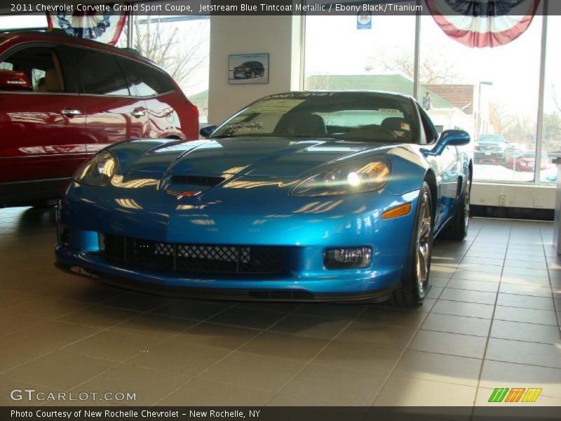 Jetstream Blue Tintcoat Metallic / Ebony Black/Titanium 2011 Chevrolet Corvette Grand Sport Coupe