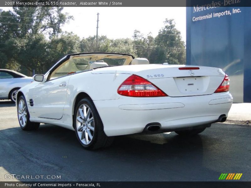 Alabaster White / Stone 2007 Mercedes-Benz SL 550 Roadster