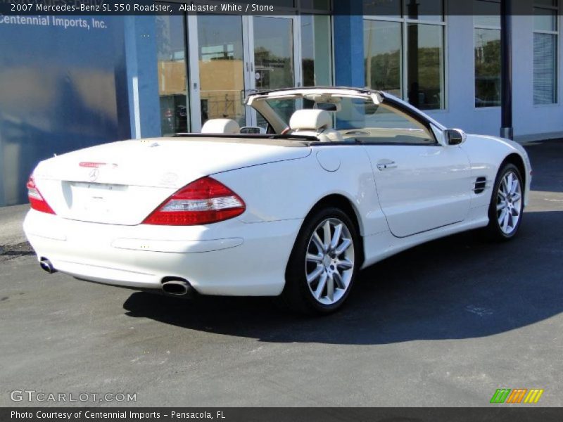 Alabaster White / Stone 2007 Mercedes-Benz SL 550 Roadster