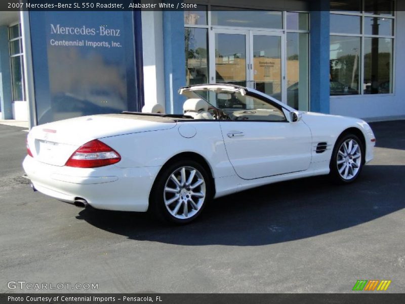 Alabaster White / Stone 2007 Mercedes-Benz SL 550 Roadster