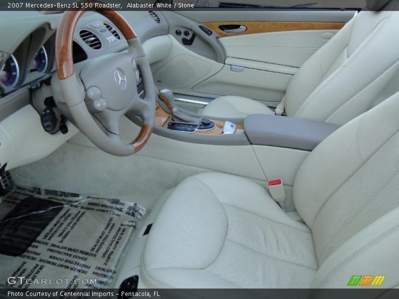 Alabaster White / Stone 2007 Mercedes-Benz SL 550 Roadster