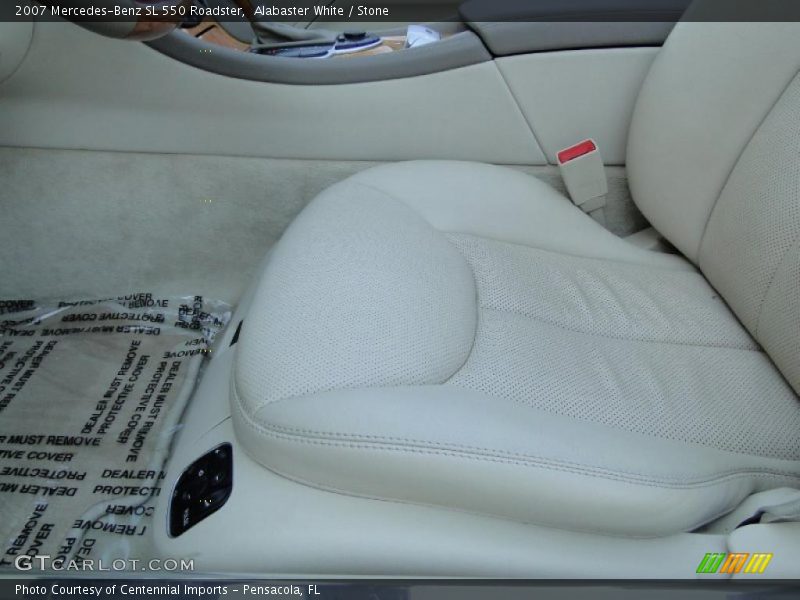 Alabaster White / Stone 2007 Mercedes-Benz SL 550 Roadster