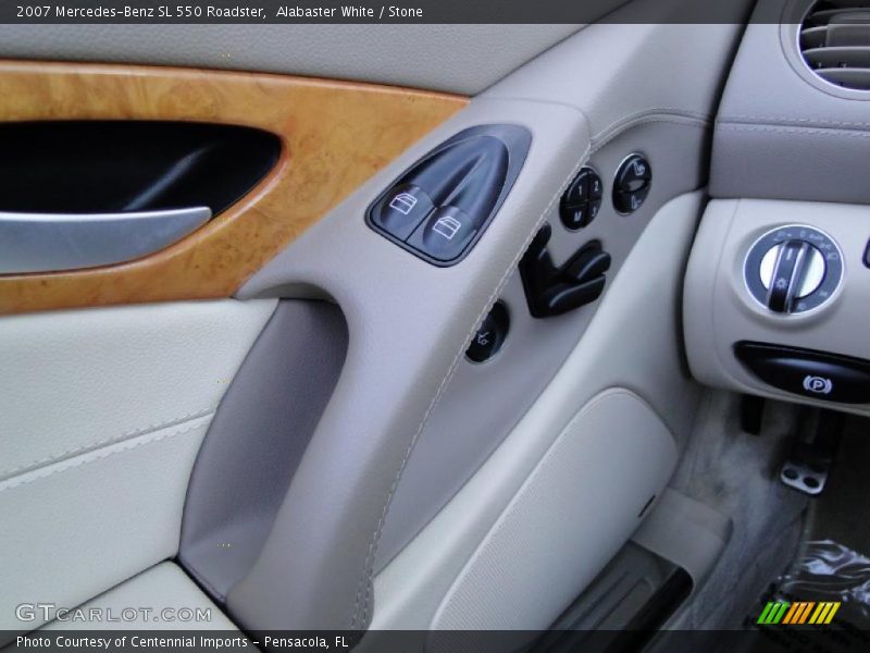 Alabaster White / Stone 2007 Mercedes-Benz SL 550 Roadster