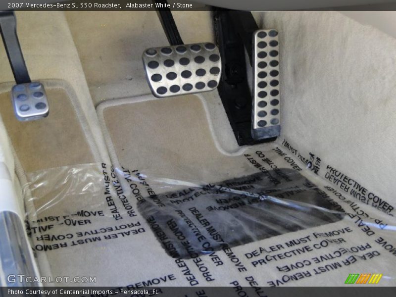Alabaster White / Stone 2007 Mercedes-Benz SL 550 Roadster