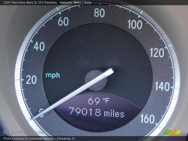 Alabaster White / Stone 2007 Mercedes-Benz SL 550 Roadster