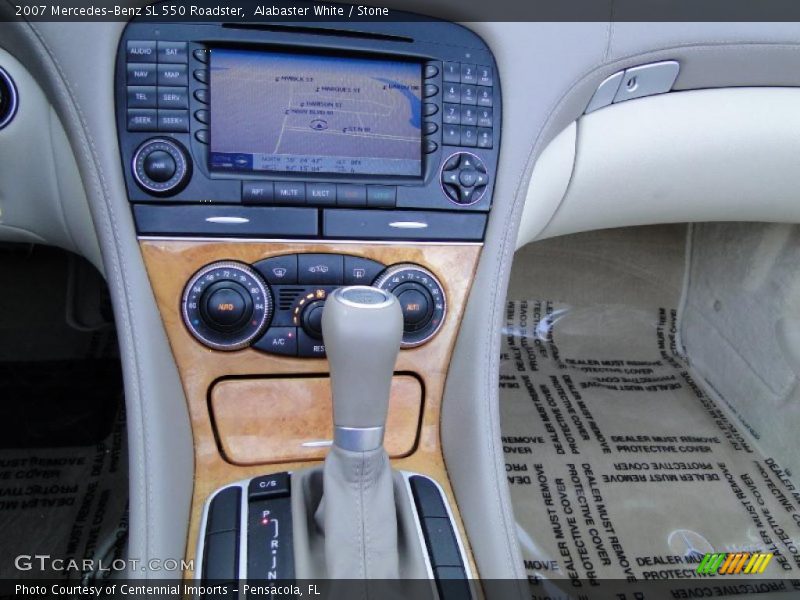 Alabaster White / Stone 2007 Mercedes-Benz SL 550 Roadster