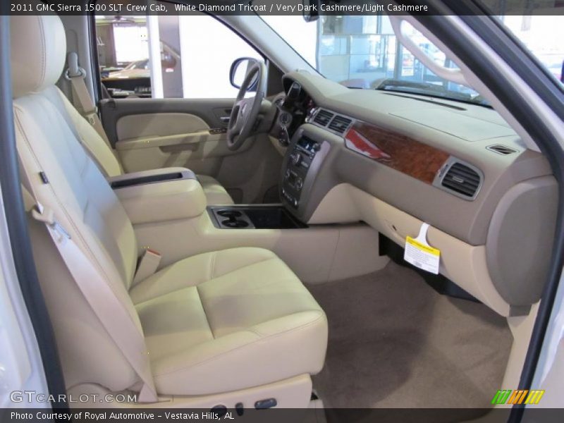  2011 Sierra 1500 SLT Crew Cab Very Dark Cashmere/Light Cashmere Interior