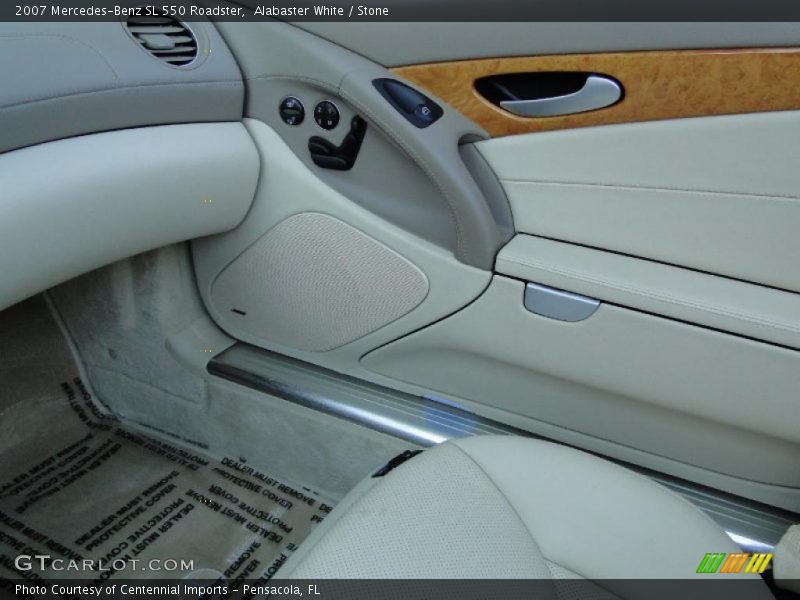 Alabaster White / Stone 2007 Mercedes-Benz SL 550 Roadster