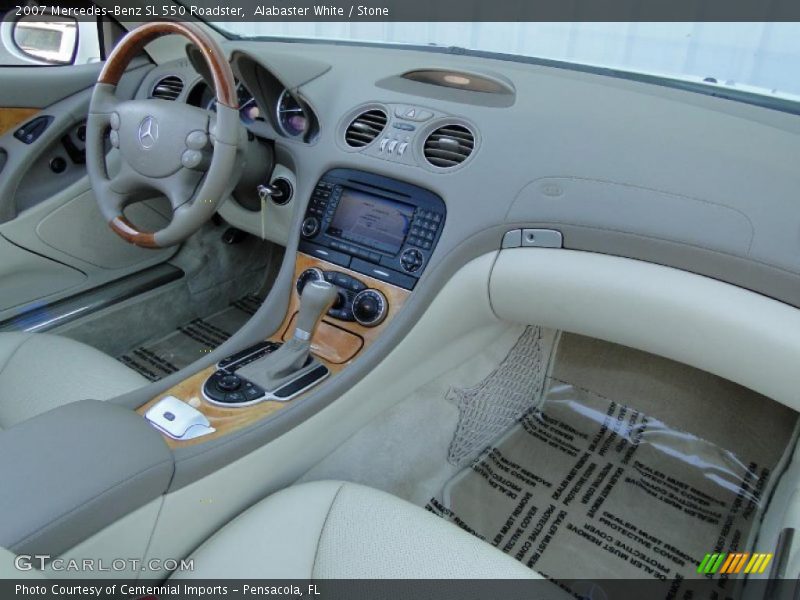 Alabaster White / Stone 2007 Mercedes-Benz SL 550 Roadster