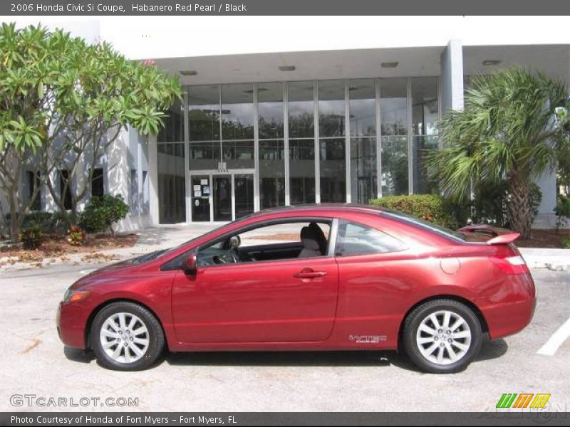 Habanero Red Pearl / Black 2006 Honda Civic Si Coupe