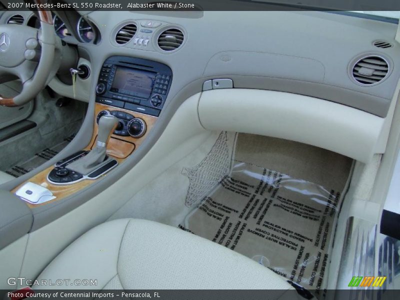 Alabaster White / Stone 2007 Mercedes-Benz SL 550 Roadster
