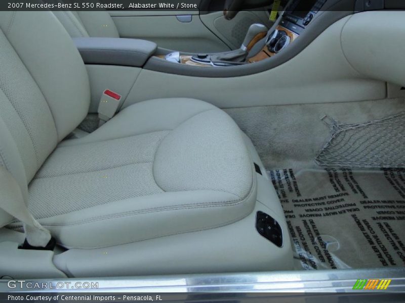 Alabaster White / Stone 2007 Mercedes-Benz SL 550 Roadster