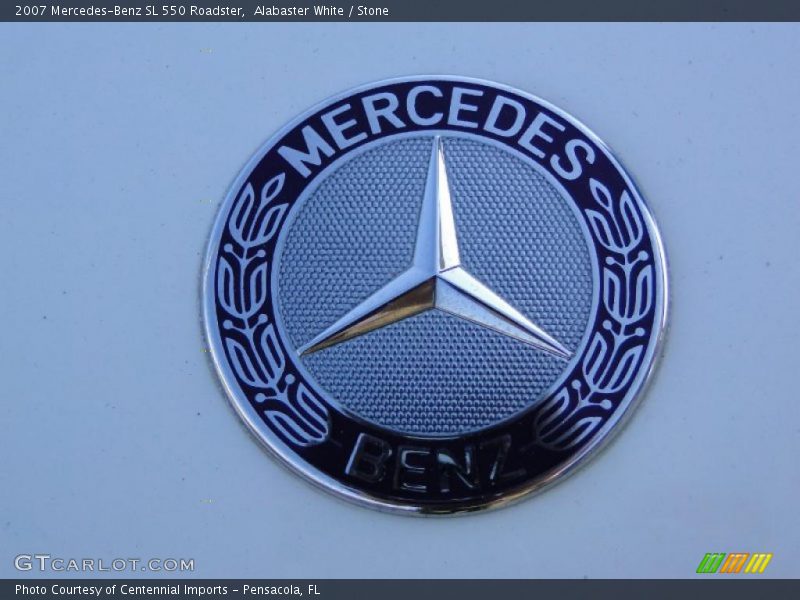 Alabaster White / Stone 2007 Mercedes-Benz SL 550 Roadster