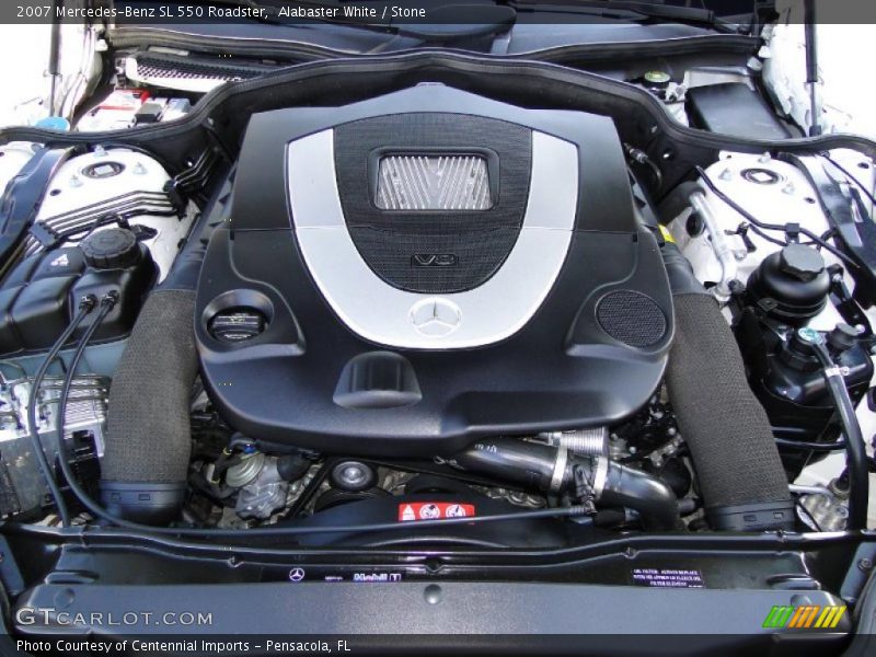 Alabaster White / Stone 2007 Mercedes-Benz SL 550 Roadster