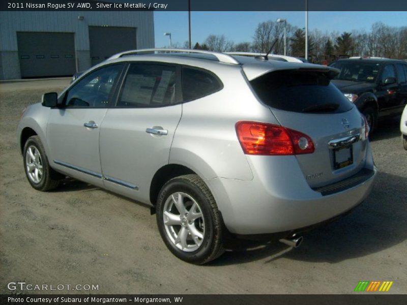 Silver Ice Metallic / Gray 2011 Nissan Rogue SV AWD