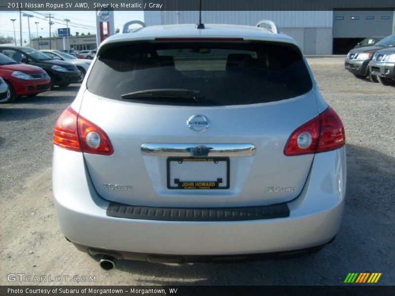 Silver Ice Metallic / Gray 2011 Nissan Rogue SV AWD