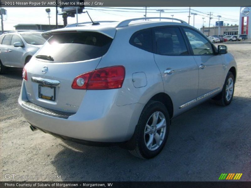 Silver Ice Metallic / Gray 2011 Nissan Rogue SV AWD