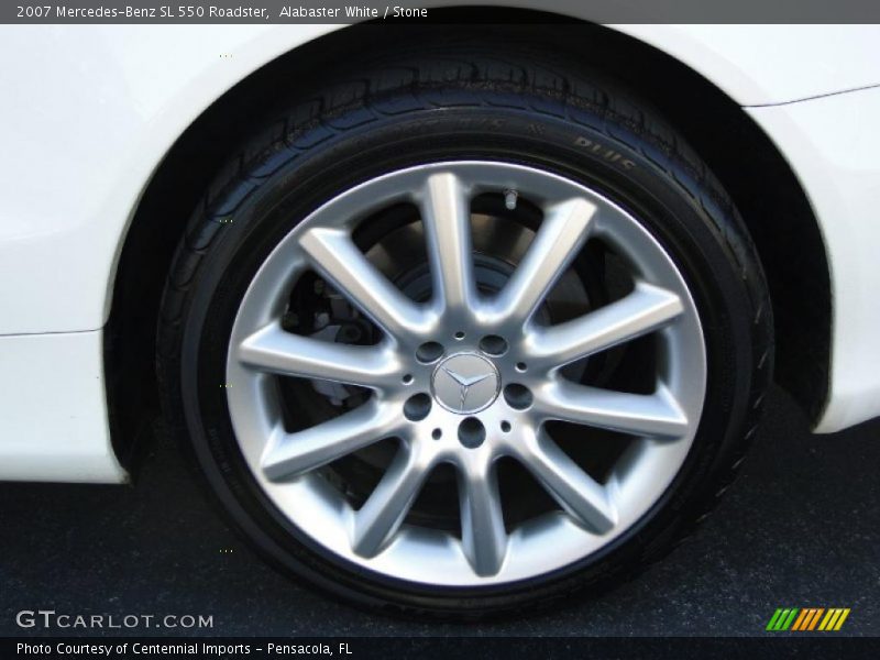 Alabaster White / Stone 2007 Mercedes-Benz SL 550 Roadster