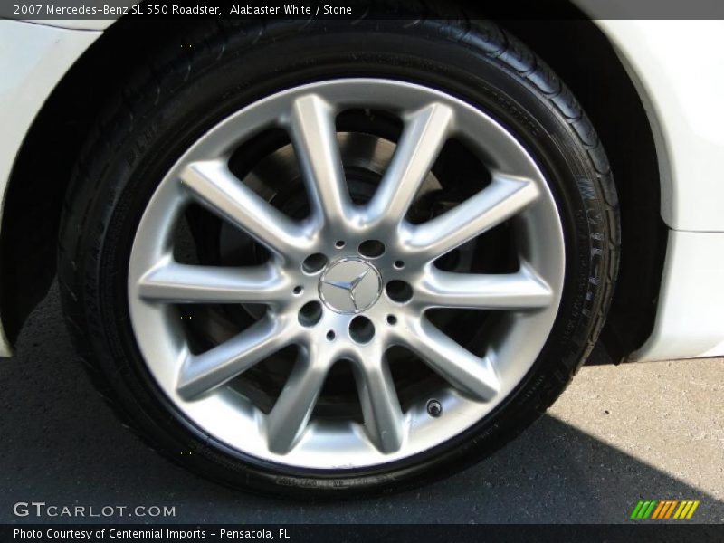 Alabaster White / Stone 2007 Mercedes-Benz SL 550 Roadster