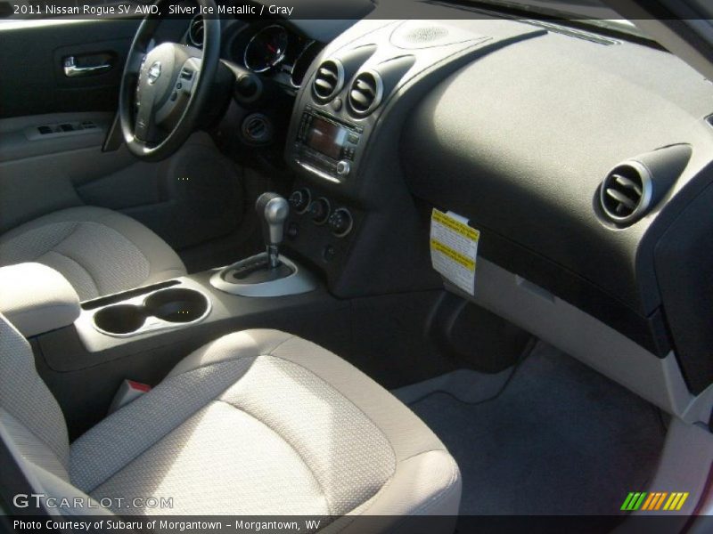 Silver Ice Metallic / Gray 2011 Nissan Rogue SV AWD