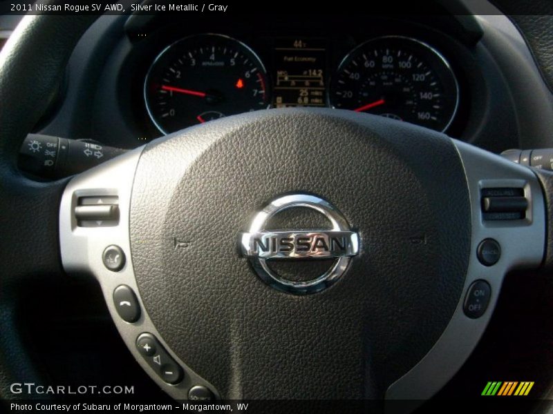 Silver Ice Metallic / Gray 2011 Nissan Rogue SV AWD