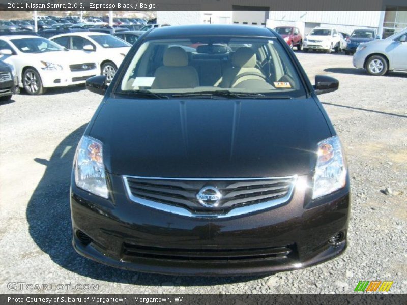 Espresso Black / Beige 2011 Nissan Sentra 2.0 S