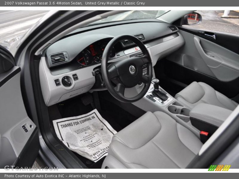 Classic Grey Interior - 2007 Passat 3.6 4Motion Sedan 