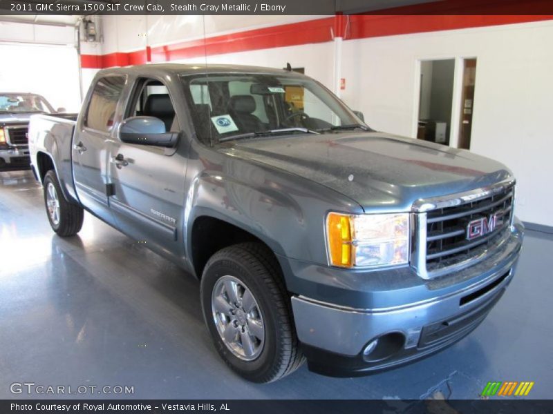 Stealth Gray Metallic / Ebony 2011 GMC Sierra 1500 SLT Crew Cab
