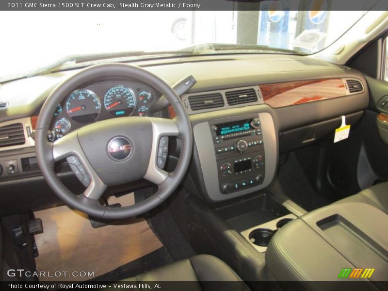 Stealth Gray Metallic / Ebony 2011 GMC Sierra 1500 SLT Crew Cab