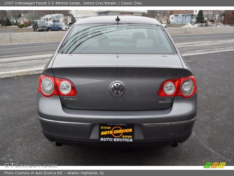 United Grey Metallic / Classic Grey 2007 Volkswagen Passat 3.6 4Motion Sedan