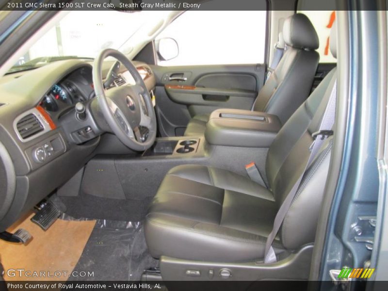 Stealth Gray Metallic / Ebony 2011 GMC Sierra 1500 SLT Crew Cab