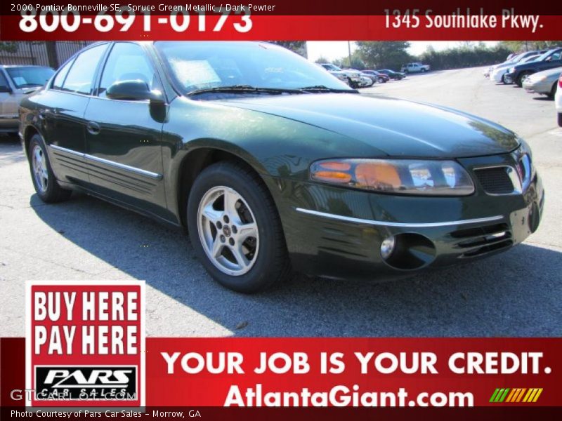 Spruce Green Metallic / Dark Pewter 2000 Pontiac Bonneville SE