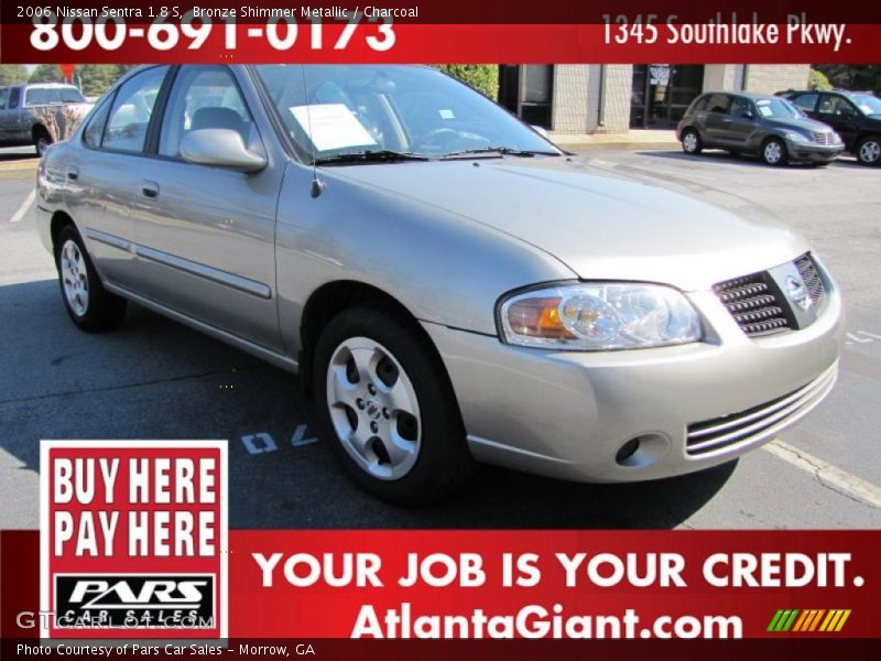 Bronze Shimmer Metallic / Charcoal 2006 Nissan Sentra 1.8 S