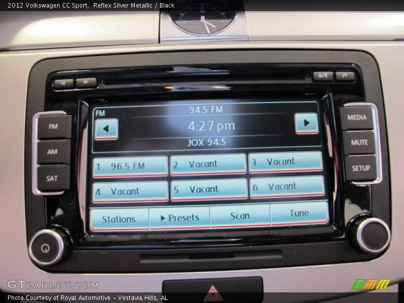 Reflex Silver Metallic / Black 2012 Volkswagen CC Sport