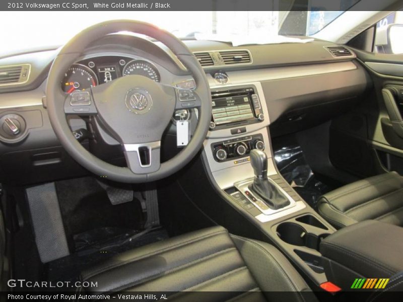 White Gold Metallic / Black 2012 Volkswagen CC Sport