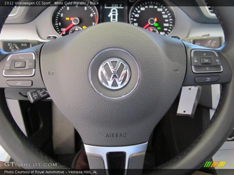 White Gold Metallic / Black 2012 Volkswagen CC Sport