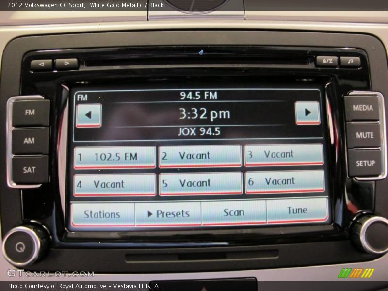 White Gold Metallic / Black 2012 Volkswagen CC Sport