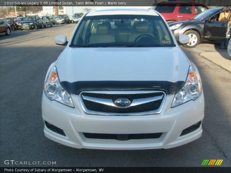 Satin White Pearl / Warm Ivory 2010 Subaru Legacy 3.6R Limited Sedan