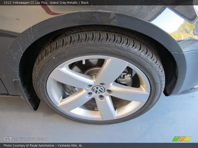 Island Gray Metallic / Black 2012 Volkswagen CC Lux Plus