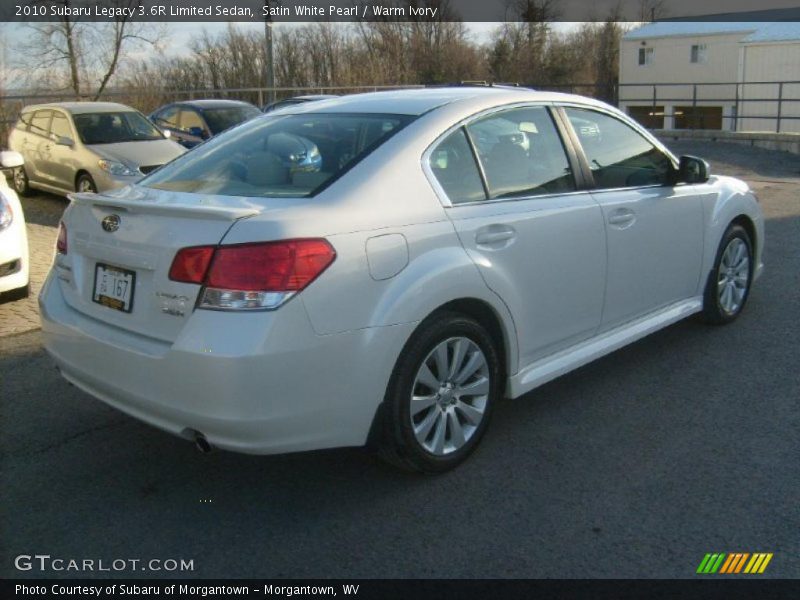 Satin White Pearl / Warm Ivory 2010 Subaru Legacy 3.6R Limited Sedan