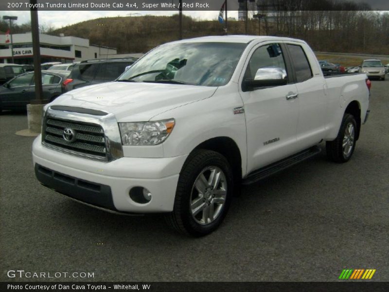 Super White / Red Rock 2007 Toyota Tundra Limited Double Cab 4x4