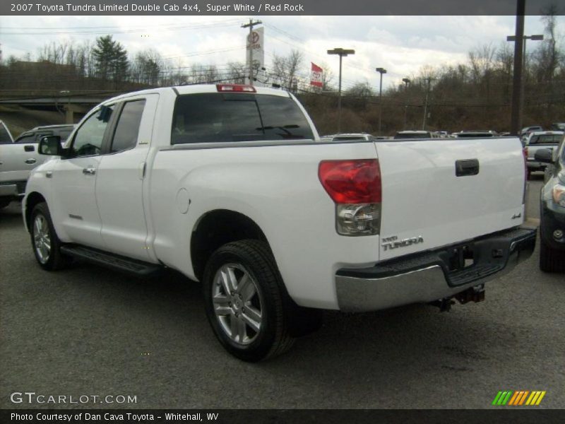Super White / Red Rock 2007 Toyota Tundra Limited Double Cab 4x4