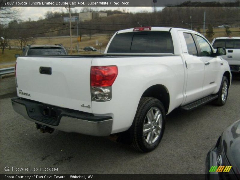 Super White / Red Rock 2007 Toyota Tundra Limited Double Cab 4x4