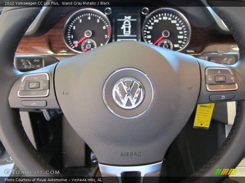 Island Gray Metallic / Black 2012 Volkswagen CC Lux Plus