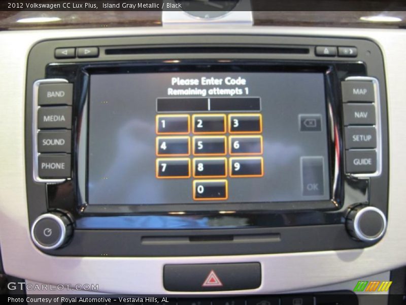 Navigation of 2012 CC Lux Plus