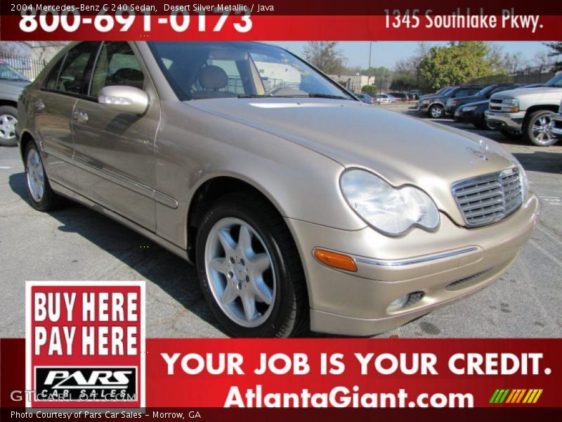 Desert Silver Metallic / Java 2004 Mercedes-Benz C 240 Sedan