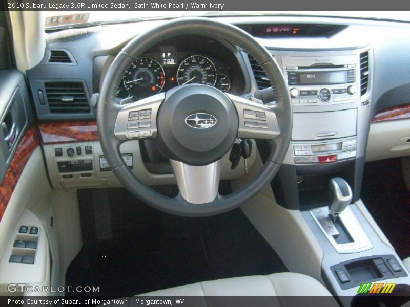 Dashboard of 2010 Legacy 3.6R Limited Sedan