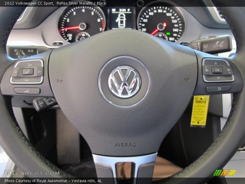 Reflex Silver Metallic / Black 2012 Volkswagen CC Sport